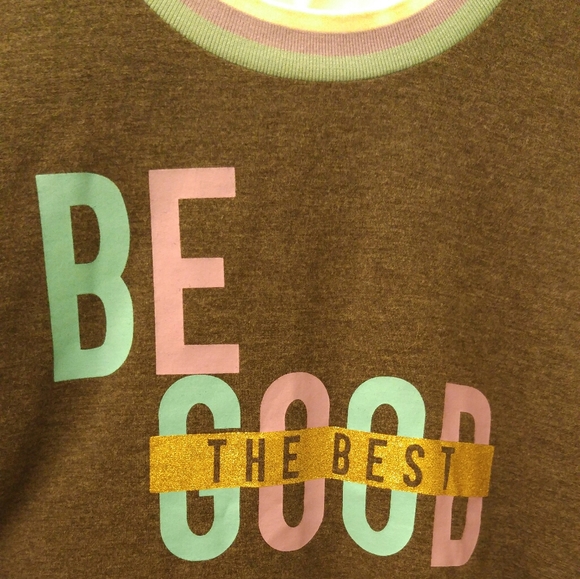 Belle Du Jour Graphic Tee Pull Over Rainbow Hem - Picture 4 of 6